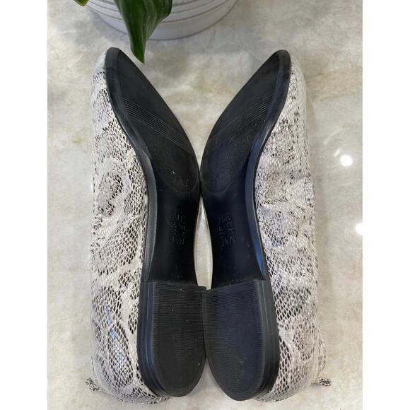 Naturalizer Flats white snakeskin print Sz 9.5m - Picture 4 of 10